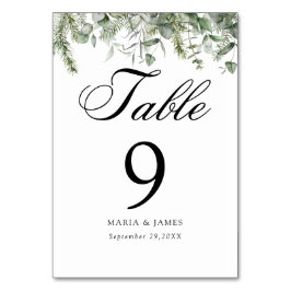 ユーカリ葉ス結婚の テーブルナンバー