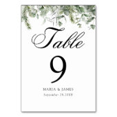 ユーカリ葉ス結婚の テーブルナンバー (裏面)