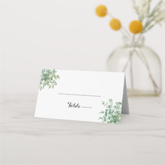 ユーカリ葉ス結婚の プレイスカード