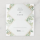 ユーカリ葉ス結婚の プレイスカード (外部開封)