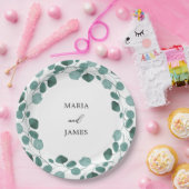 ユーカリ葉ス結婚の ペーパープレート (パーティー)