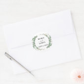 ユーカリ葉ス結婚の ラウンドシール (封筒)
