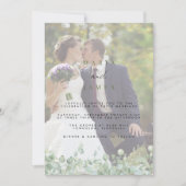 ユーカリ葉ス結婚の 招待状 (正面)