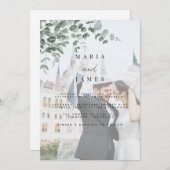 ユーカリ葉ス結婚の 招待状 (正面/裏面)