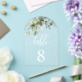 ユーカリ葉ス結婚イベントシーティングテーブルカード アクリル招待状 (インサイチュ (ウェディング))