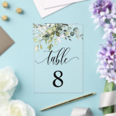 ユーカリ葉ス結婚イベントシーティングテーブルカード アクリル招待状 (インサイチュ (ウェディング))