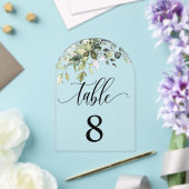 ユーカリ葉ス結婚イベントシーティングテーブルカード アクリル招待状 (インサイチュ (ウェディング))