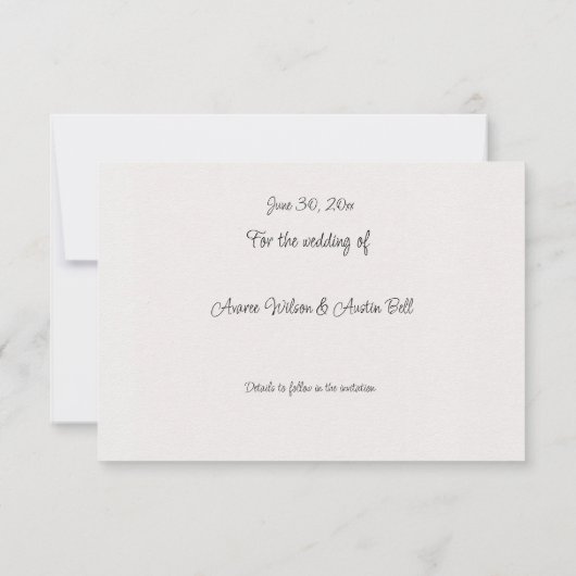 ユーカリ葉ス金ゴールドアクセントとフレーム セーブザデート (裏面)