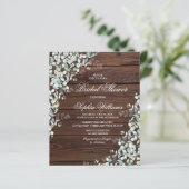 ユーカリ葉ス&ウッドブライダルシャワー招待 (スタンド正面)