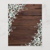 ユーカリ葉ス&ウッドブライダルシャワー招待 (裏面)