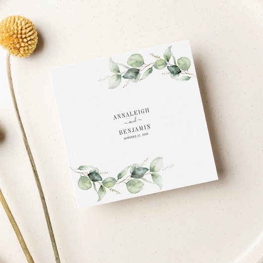 ユーカリ葉ス・グ結婚リーズカクテル スタンダードカクテルナプキン