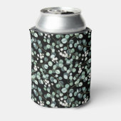 ユーカリ葉ス:白い花模様 缶クーラー (缶裏面)