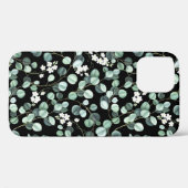 ユーカリ葉ス:白い花模様 Case-Mate iPhoneケース (裏面 (横))