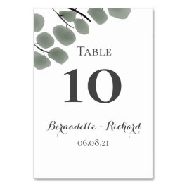 ユーカリ葉テーマ テーブルナンバー