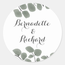 ユーカリ葉テーマ ラウンドシール