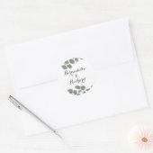 ユーカリ葉テーマ ラウンドシール (封筒)