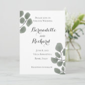 ユーカリ葉テーマ 招待状 (スタンド正面)