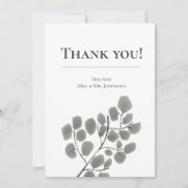 ユーカリ葉テーマ 招待状 (正面)