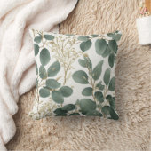 ユーカリ葉パターン クッション (ブランケット)