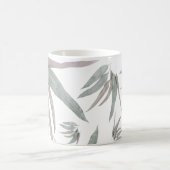 ユーカリ葉パターン コーヒーマグカップ (中央)