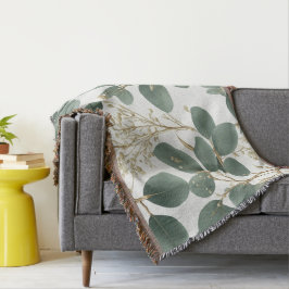 ユーカリ葉パターン スローブランケット