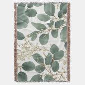 ユーカリ葉パターン スローブランケット (正面縦)