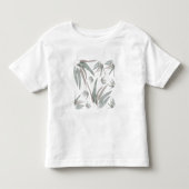 ユーカリ葉パターン トドラーTシャツ (正面)