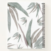 ユーカリ葉パターン ノートブック (裏面)