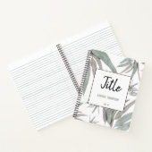 ユーカリ葉パターン ノートブック (内部)