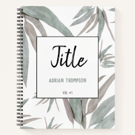 ユーカリ葉パターン ノートブック