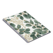 ユーカリ葉パターン ノートブック (右側)