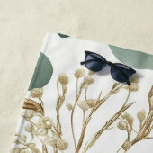 ユーカリ葉パターン ビーチタオル (インサイチュ)