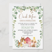 ユーカリ葉ファームアニマルズ誕生日 招待状 (正面)