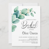ユーカリ葉ブライダルシャワー 招待状 (正面)