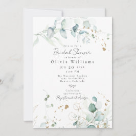 ユーカリ葉ブライダルシャワー&葉 招待状