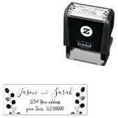 ユーカリ葉プの新郎新婦 セルフインキングスタンプ (インサイチュ)