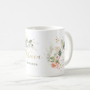 ユーカリ葉プタスバラ金ゴールド枠 コーヒーマグカップ