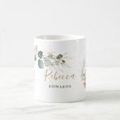 ユーカリ葉プタスバラ金ゴールド枠 コーヒーマグカップ (中央)