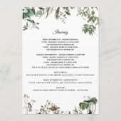 ユーカリ葉プ結婚の旅程 プログラム (裏面)