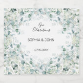 ユーカリ葉プ結婚ボトルラベル リキュールボトルラベル (シングルラベル)