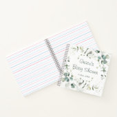 ユーカリ葉ベビーシャワースパイラルノート ノートブック (内部)