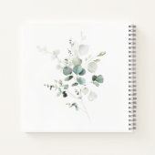 ユーカリ葉ベビーシャワースパイラルノート ノートブック (裏面)