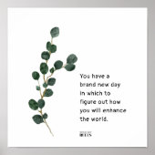 ユーカリ葉ボスレディやる気を起こさせる引用文ポス ポスター (正面)