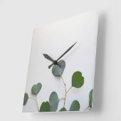 ユーカリ葉垂直 スクエア壁時計 (傾斜)