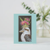 ユーカリ葉書き付きクーカブラ ポストカード (スタンド正面)