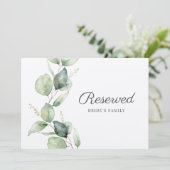 ユーカリ葉植物体結婚の予約サイン (スタンド正面)