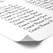 ユーカリ葉結婚の座席表 ポスター (角)