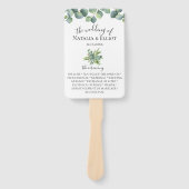 ユーカリ葉結婚式 プログラム ハンドファン (正面)