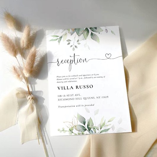 ユーカリ葉結婚披露宴エンクロージャカード エンクロージャーカード