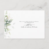 ユーカリ葉結婚葉のエンクロージャカード エンクロージャーカード (裏面)